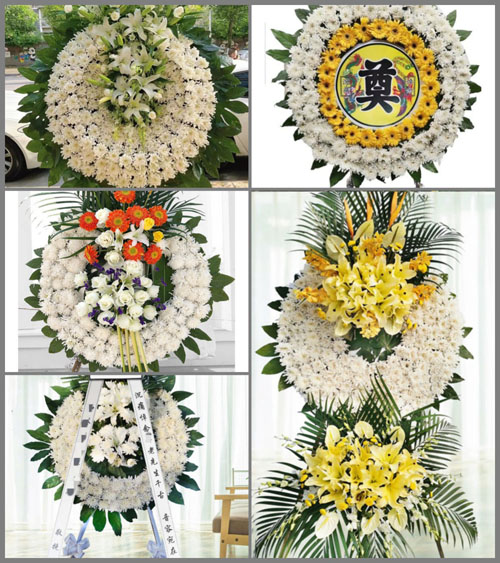 河南南阳镇平县二龙乡枣子营村花圈速递